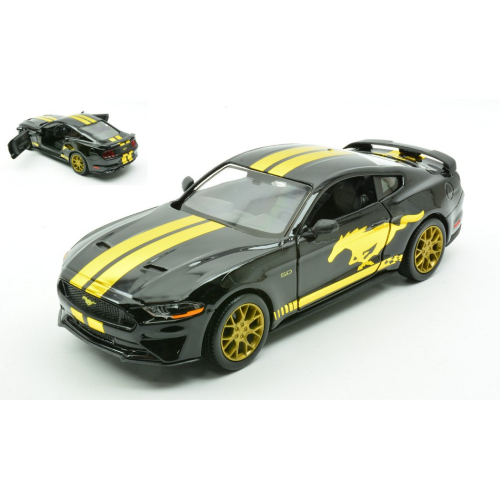FORD MUSTANG GT 2018 BLACK 1:24 MotorMax Auto Stradali Modellino