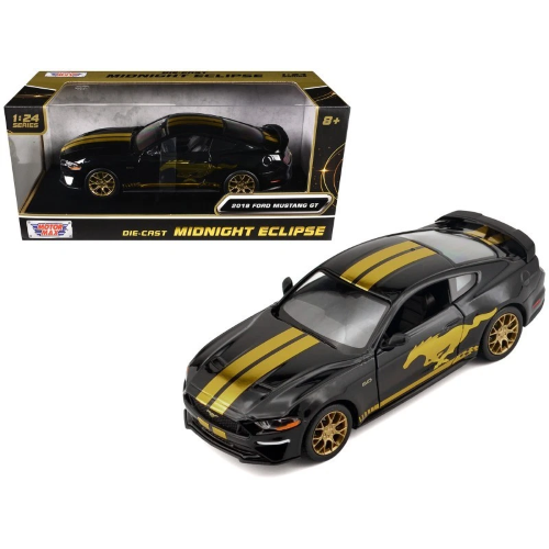 FORD MUSTANG GT 2018 BLACK 1:24 MotorMax Auto Stradali Modellino