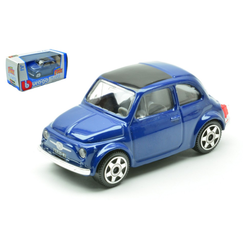 FIAT 500 1965 BLUE 1:43 Burago Auto Stradali Modellino