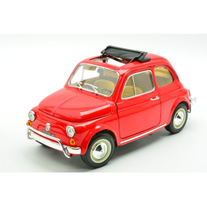 FIAT 500 L 1968 RED 1:18 Burago Auto Stradali Modellino