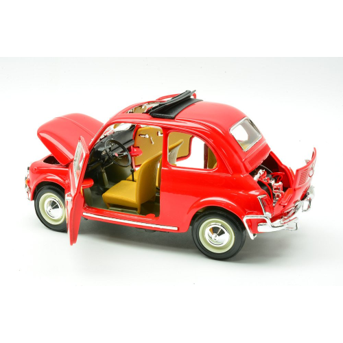 FIAT 500 L 1968 RED 1:18 Burago Auto Stradali Modellino