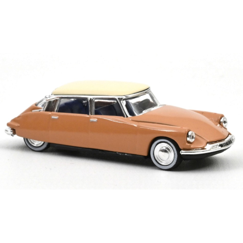 CITROEN DS 19 1959 BEIGE WITH WHITE ROOF 1:87 Norev Auto Stradali Modellino