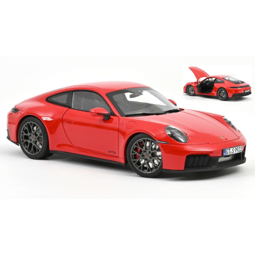 PORSCHE 911 CARRERA 4 GTS 2025 GUARDS RED 1:18 Norev Auto Stradali Modellino