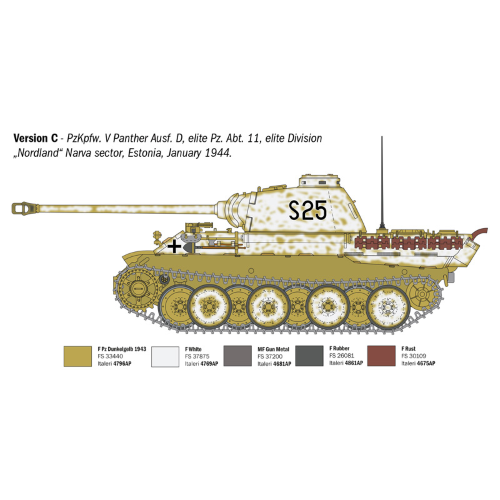 PZ.KPFW. V PANTHER AUSF.D KIT 1:35 Italeri Kit Mezzi Militari Modellino