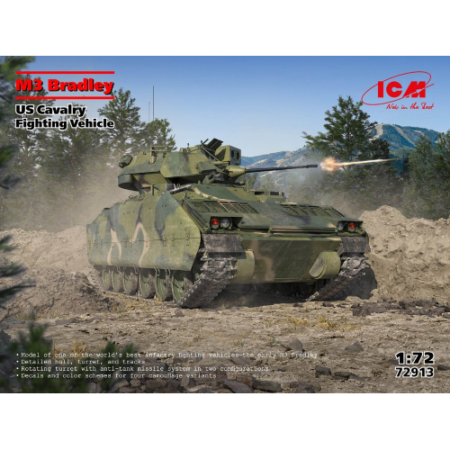 M3 BRADLEY US CAVALRY FIGHTING VEHICLE KIT 1:72 ICM Kit Mezzi Militari Modellino