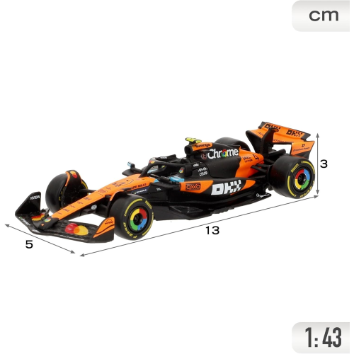 MC LAREN F1 MCL39 2025 N.4 LANDO NORRIS 1:43 Burago Formula 1 Modellino