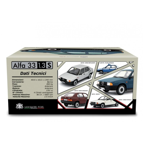 ALFA 33 1.3 S 1985 WHITE 1:18 Laudo Racing Auto Stradali Modellino