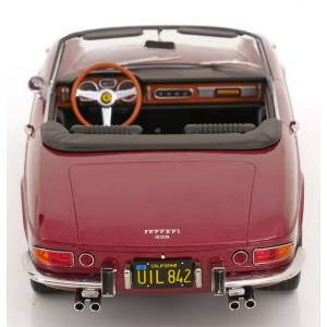 FERRARI 275 GTS PININFARINA SPYDER 1964 STEVE MC QUEEN REDMETALLIC 1:18 KK Scale Auto Stradali Modellino