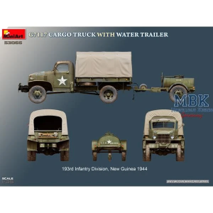 G7117 CARGO TRUCK WITH WATER TRAILER KIT 1:35 Miniart Kit Mezzi Militari Modellino