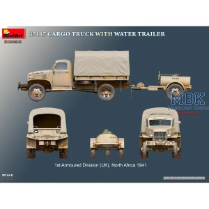 G7117 CARGO TRUCK WITH WATER TRAILER KIT 1:35 Miniart Kit Mezzi Militari Modellino