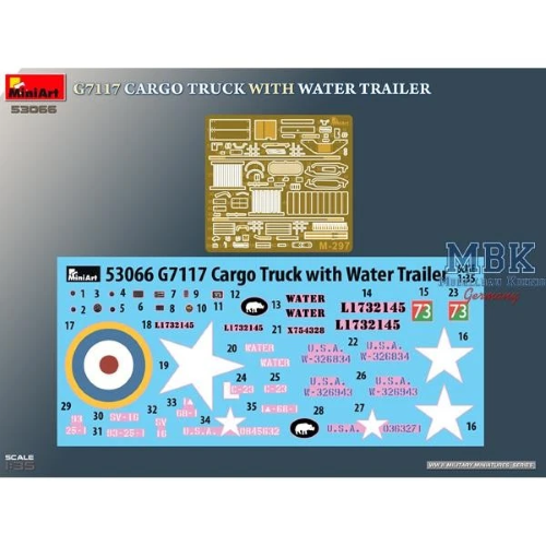 G7117 CARGO TRUCK WITH WATER TRAILER KIT 1:35 Miniart Kit Mezzi Militari Modellino