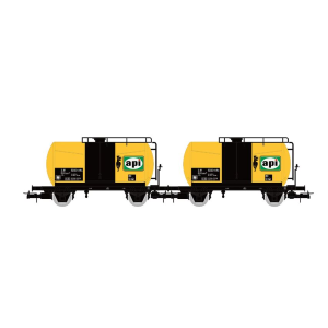 FS 2 UNIT PACK 2-AXLE TANK WAGON API EP.IV 1:87 Rivarossi Treni Modellino