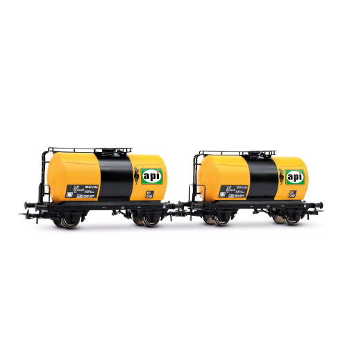 FS 2 UNIT PACK 2-AXLE TANK WAGON API EP.IV 1:87 Rivarossi Treni Modellino