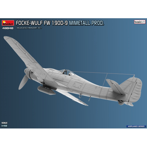 FOCKE-WULF FW 190D-9 MIMETALL PROD.BASIC KIT JAGDGESCHWADER 301 KIT 1:48 Miniart Kit Aerei Modellino