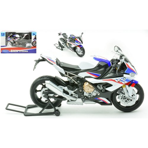 BMW S1000RR WHITE 1:12 Welly Moto Modellino