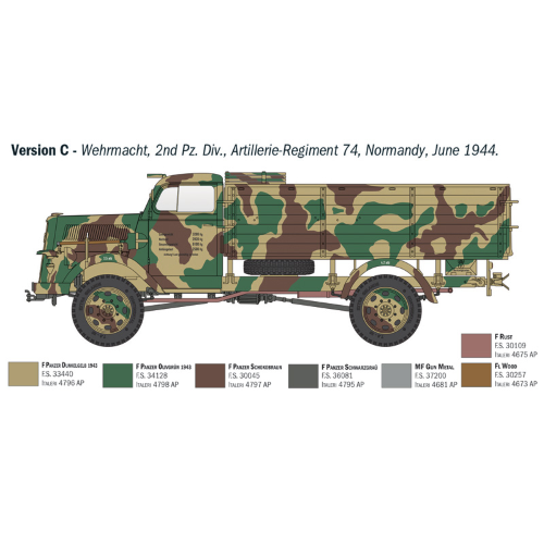 KFZ.305 OPEL BLITZ TYP A 4X4 KIT 1:35 Italeri Kit Mezzi Militari Modellino