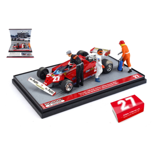 FERRARI 126 CK GRAN BRETAGNA GP 1981 GILLES VILLENEUVE 1:43 Brumm Formula 1 Modellino