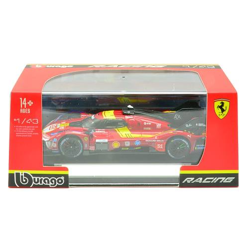 FERRARI 499P N.51 3RD LE MANS 2025 PIER GUIDI-CALADO-GIOVINAZZI 1:43 Burago Auto Competizione Modellino