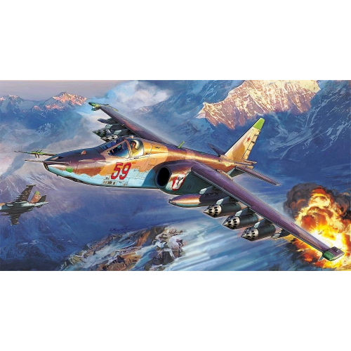 SOVIET ATTACK AIRCRAFT SU-25 "FROGFOOT" KIT 1:72 Zvezda Kit Aerei Modellino