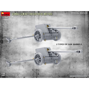 GERMAN 7,5 CM ANTI TANK GUN PAK 40 MID PROD.W/ARTILLERY CREW KIT 1:35 Miniart Kit Mezzi Militari Modellino