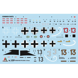FOCKE WULF 190 A-7/A-8 ACES KIT 1:72 Italeri Kit Aerei Modellino