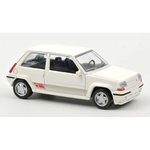 RENAULT SUPERCINQUE GT TURBO PH II 1988 WHITE JET CAR 1:43 Norev Auto Stradali Modellino