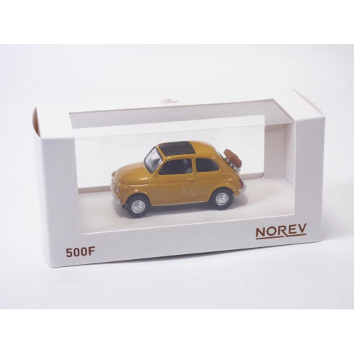 FIAT 500 F 1965 YELLOW POSITANO JET CAR 1:43 Norev Auto Stradali Modellino