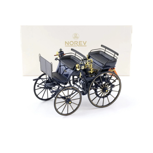 DAIMLER MOTORKUTSCHE 1886 DARK BLUE 1:18 Norev Auto d'Epoca Modellino