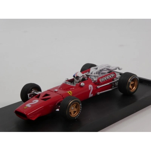 FERRARI 312 F1 ITALIA GP 1967 N.2 CHRIS AMON + PILOTA 1:43 Brumm Formula 1 Modellino