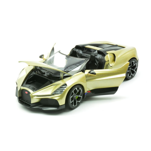 BUGATTI W16 MISTRAL CABRIO 2023 GOLD 1:24 Welly Auto Stradali Modellino