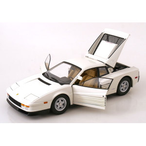 FERRARI TESTAROSSA MONOSPECCHIO 1984 US-VERSION WHITE 1:12 KK Scale Auto Stradali Modellino
