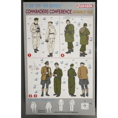 COMMANDER CONFERENCE (KHARKOV 1943) KIT 1:35 Dragon Kit Figure Militari Modellino