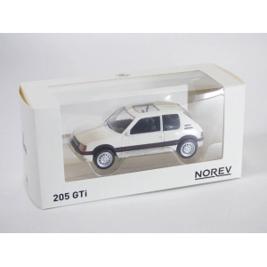 PEUGEOT 205 GTi 1986 MEIJE WHITE JET-CAR 1:43 Norev Auto Stradali Modellino