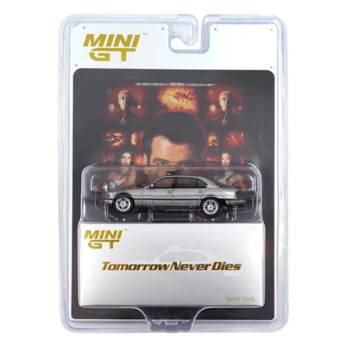 BMW 750 IL (E39) "007-TOMORROWNEVER DIES" 1997 1:64 Mini GT Movie Modellino