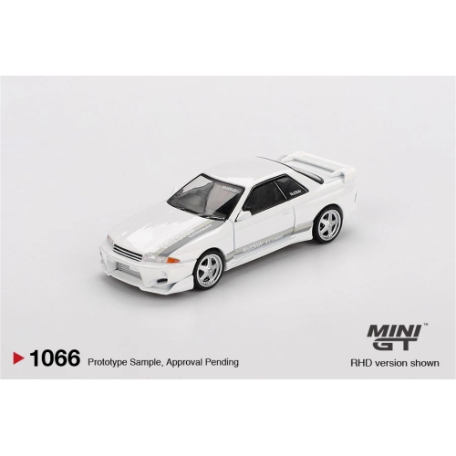 NISSAN SKYLINE GT-R (R32) VEILSIDE COMBAT C-I WHITE 2011 1:64 Mini GT Auto Stradali Modellino