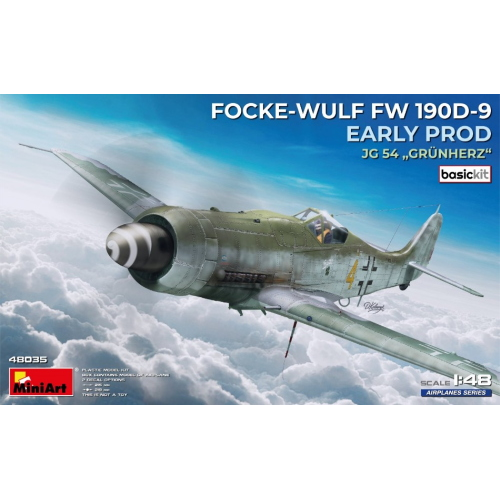 FOCKE-WULF FW 190D-9 EARLY PROD.JG 54 BASIC KIT 1:48 Miniart Kit Aerei Modellino