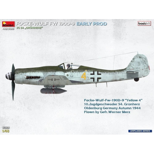 FOCKE-WULF FW 190D-9 EARLY PROD.JG 54 BASIC KIT 1:48 Miniart Kit Aerei Modellino