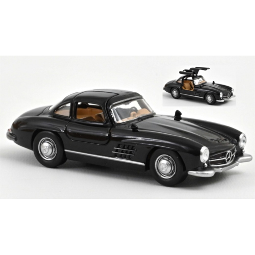 MERCEDES 300 SL 1954 BLACK JET-CAR 1:43 Norev Auto Stradali Modellino