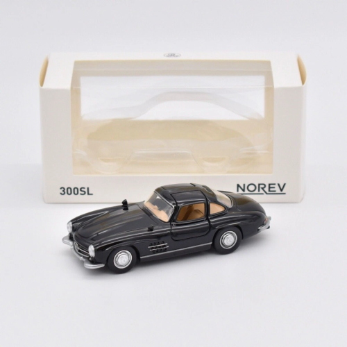 MERCEDES 300 SL 1954 BLACK JET-CAR 1:43 Norev Auto Stradali Modellino