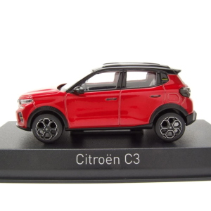 CITROEN C3 2024 ELIXIR RED/BLACK ROOF 1:43 Norev Auto Stradali Modellino