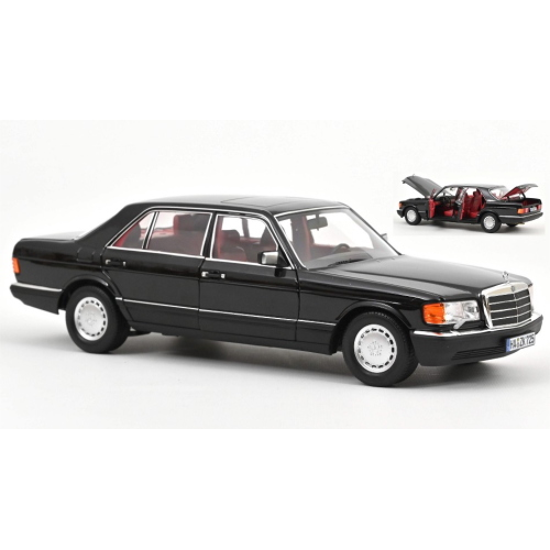 MERCEDES 560 SEL 1991 BLACK 1:18 Norev Auto Stradali Modellino