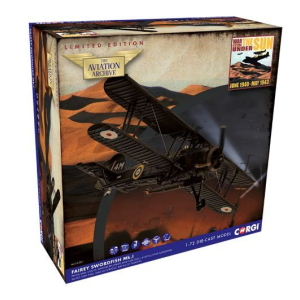 FAIREY SWORDFISH MK.I, P4154/L4M, LT (A) AND SUB LT (A) J.BUSCALL R 1:72 Corgi Aerei Modellino