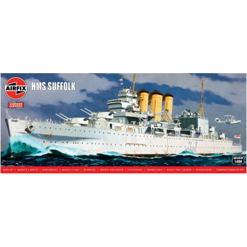 HMS SUFFOLK KIT 1:600 Airfix Kit Navi Modellino