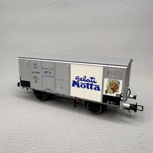 FS 2 AXLE REFRIGERATED WAGON "GELATI MOTTA" EP.III 1:87 Rivarossi Treni Modellino