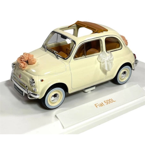 FIAT 500 L 1968 IVORY WEDDING GIFT 1:18 Norev Auto Stradali Modellino