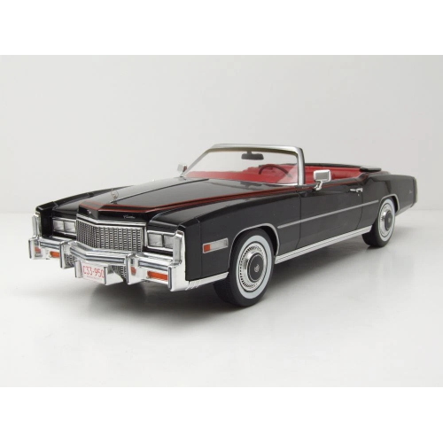 CADILLAC ELDORADO CONVERTIBLE 1976 BLACK 1:18 ModelCarGroup Auto Stradali Modellino