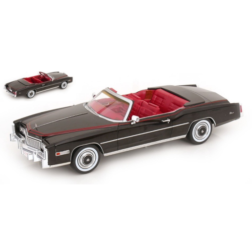 CADILLAC ELDORADO CONVERTIBLE 1976 BLACK 1:18 ModelCarGroup Auto Stradali Modellino