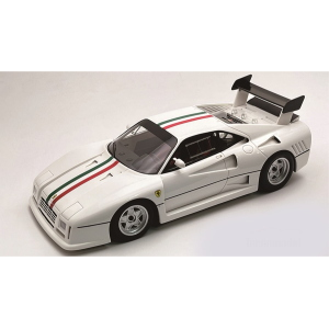FERRARI 288 GTO EVOLUZIONE 1985 WHITE/ITALIAN FLAG STRIPE 1:18 Tecnomodel Auto Competizione Modellino