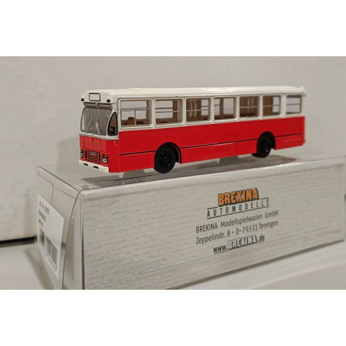 FIAT 418 AL AUTOBUS 1972 BEIGE-RED Cm 12 x 3 x h4 1:87 Brekina Autobus Modellino