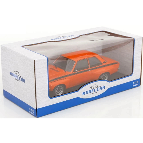 OPEL ASCONA A 1973 ORANGE/BLACK 1:18 ModelCarGroup Auto Stradali Modellino